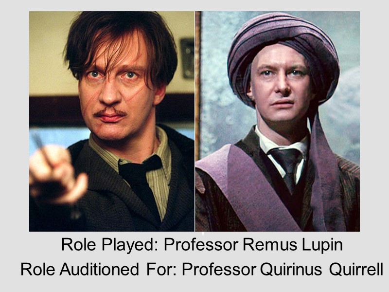 Role Played: Professor Remus Lupin  Role Auditioned For: Professor Quirinus Quirrell